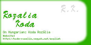 rozalia koda business card