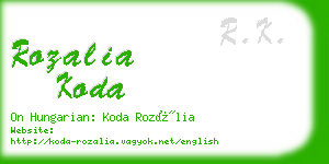 rozalia koda business card